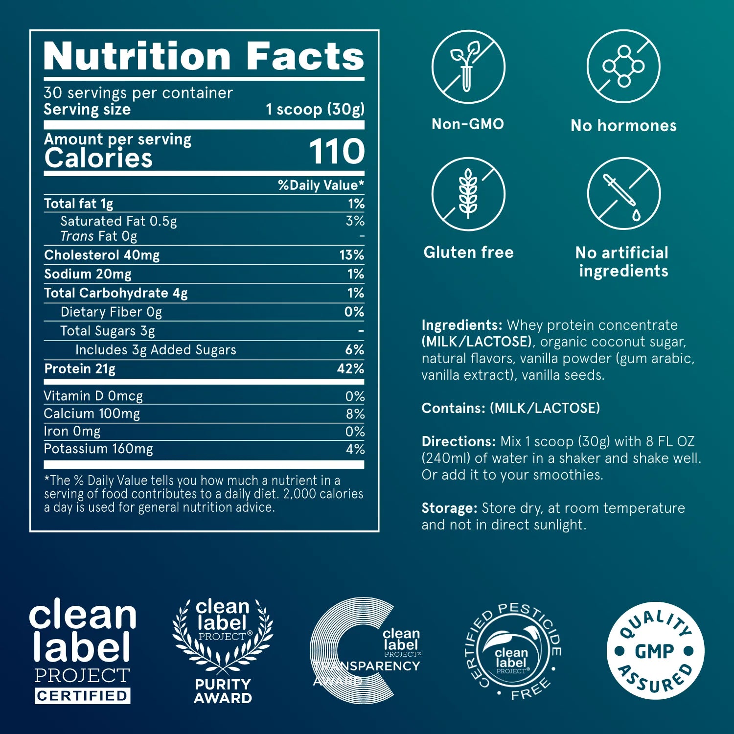 PW1 - Grass-fed Whey Protein with Bourbon Vanilla